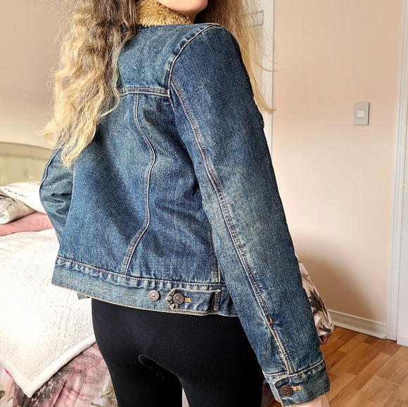 Dark Wash Jean Fur Jacket - Picture 3 of 9